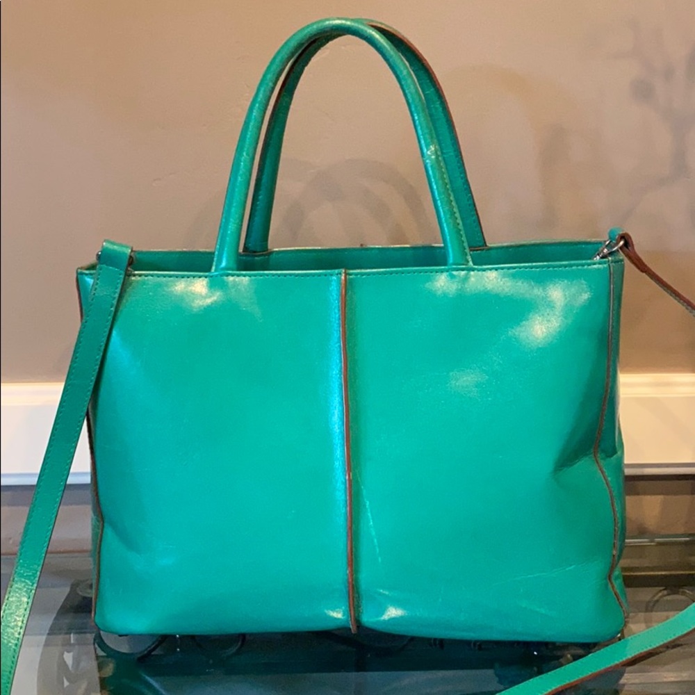 Hobo Green Leather Handbag